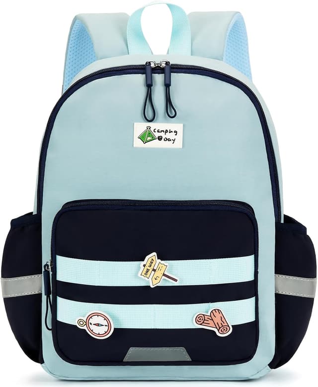 Detalle de PROTAURI Sac à dos enfant maternelle 3-7 ans avec sangle de poitrine, bandes réfléchissantes et compartiment 9 L (bleu)