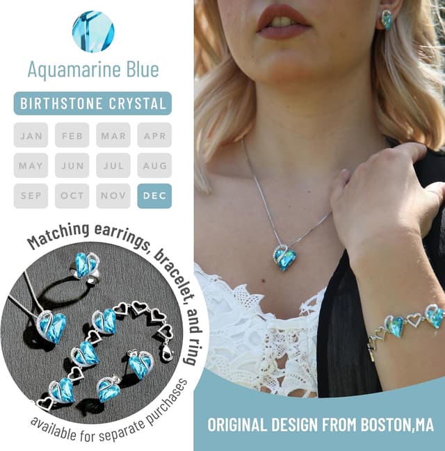 Thumbnail 3 de Leafael Valentine's Birthstone Necklace 18" 💍