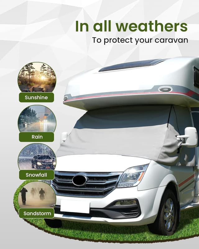 Detalle 2 de Ezcasch Windscreen Cover with Zip – for Fiat Ducato (from 2006) and related models