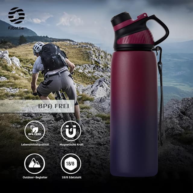 Thumbnail 4 de Fjbottle Edelstahl Trinkflasche 1L Magnetdeckel