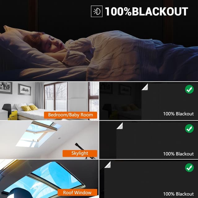 Detalle 2 de MOCOBO Temporary Blackout Blinds 300x145cm
