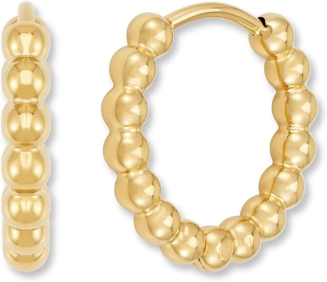 Thumbnail 6 de GD GOOD.designs – Créoles en acier inoxydable pour femmes avec boules (15 mm), hypoallergéniques et étanches