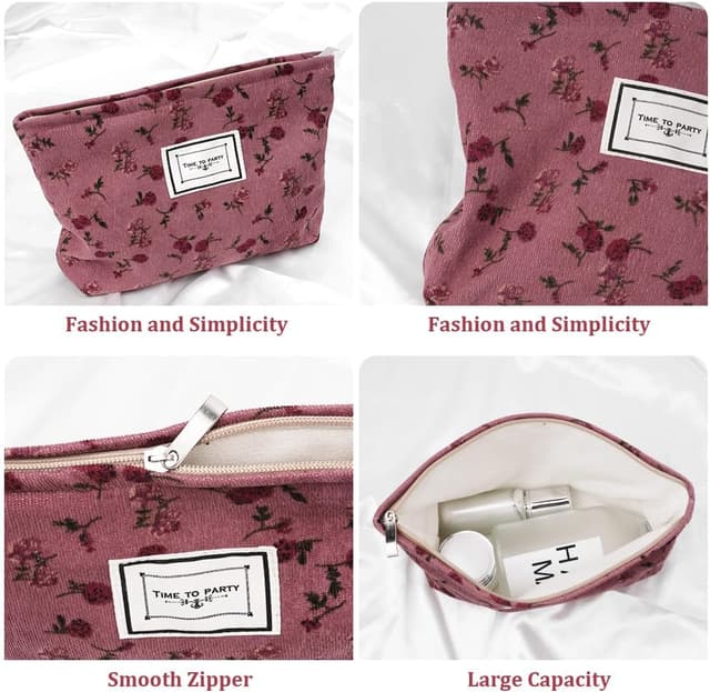 Detalle de Aucuu Neceser Floral para Maquillaje Mujer 🎨