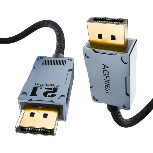 Detalle de AGFINEST DisplayPort 2.1 Kabel (VESA zertifiziert) 80 Gbit/s – 16K@60Hz, 8K@120Hz, 4K@240Hz, DP2.1 mit DSC 1.2a, 1 m