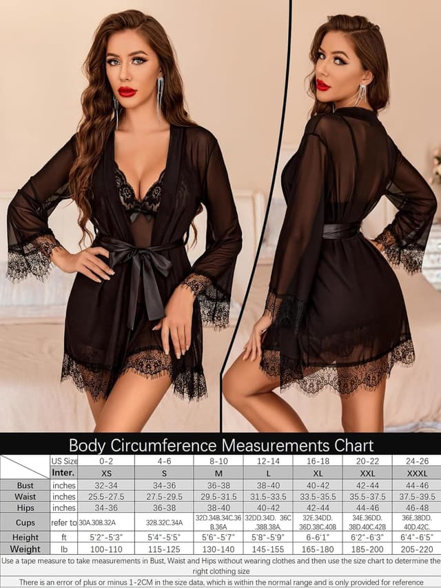 Thumbnail 5 de Avidlove nuisette dentelle 3 pièces