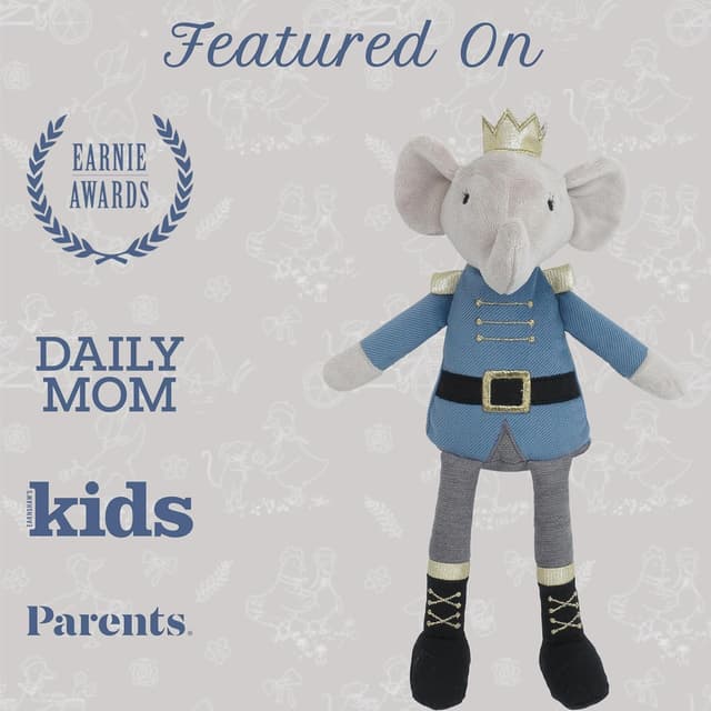 Detalle 1 de MON AMI Prince Earl 12 inch plush elephant