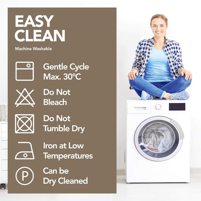 Thumbnail 6 de Deconovo lot de 2 rideaux occultants décoratifs 140 x 245 cm taupe (isolation thermique anti-froid)