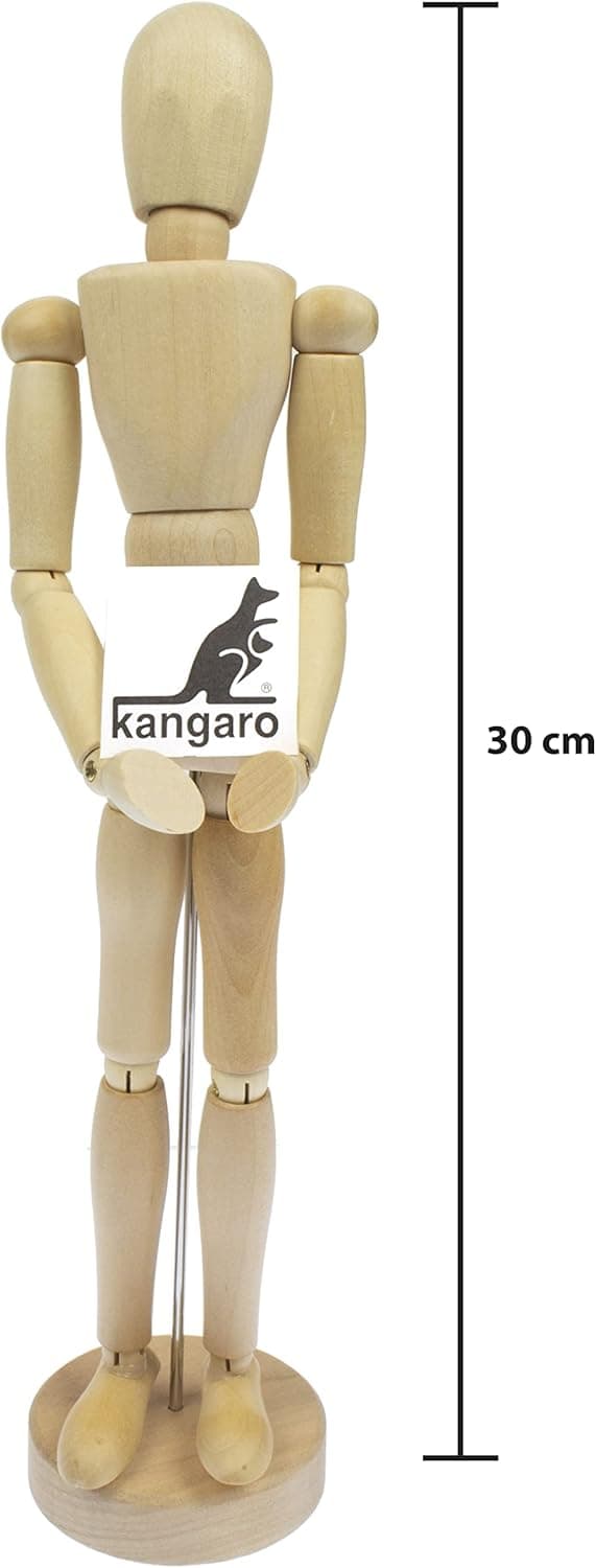 Detalle de Mannequin articulé flexible en bois de buis Kangaro (30 cm)