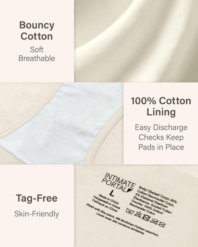 Detalle de Intimate Portal Umstandsunterhosen 6er-Pack Baumwolle (Umstands-/Wochenbett-Bikini)