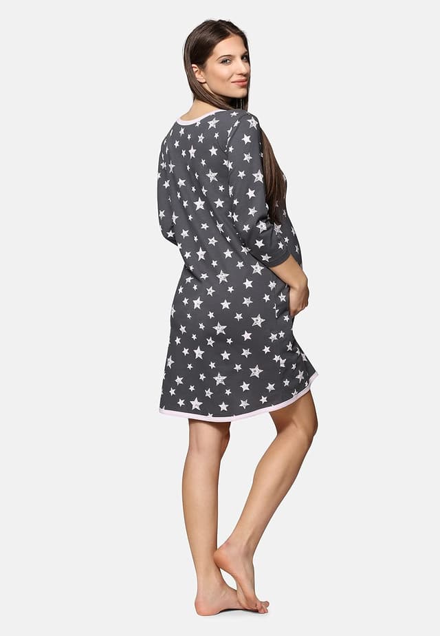 Detalle de Be Mammy Chemise de nuit grossesse, maternité & allaitement en coton