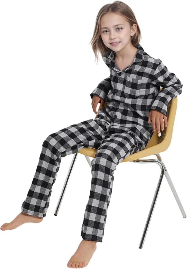 Thumbnail 3 de LNFINTDO Flannel Kids Pyjamas Set 7-13 Years