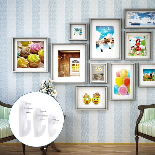 Thumbnail 5 de Non-Trace Picture Hooks 70pcs hanging kit 🖼