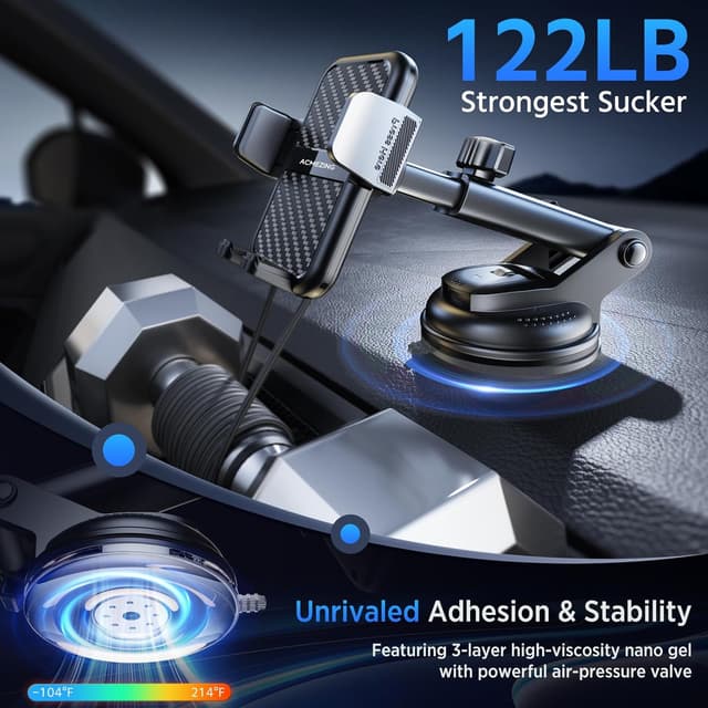 Thumbnail 2 de ACMEZING 3-in-1 Car Phone Holder 122 lbs