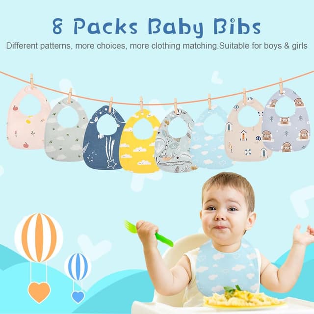 Thumbnail 5 de Vicloon Baby Lätzchen 8er Pack 👶