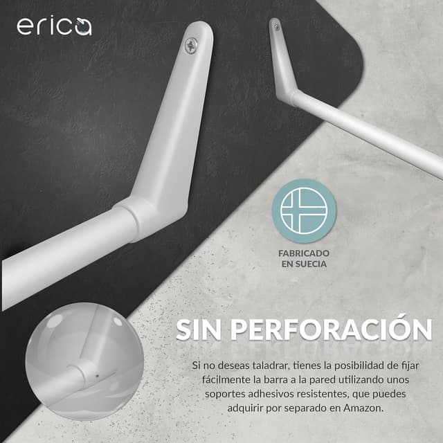 Thumbnail 2 de Erica Barra para Cortinas de Ducha Inoxidable 🚿 85x95x85cm