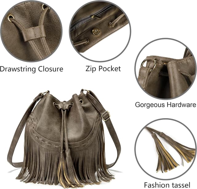 Thumbnail 4 de Gladdon Leather Bucket Bag for Women