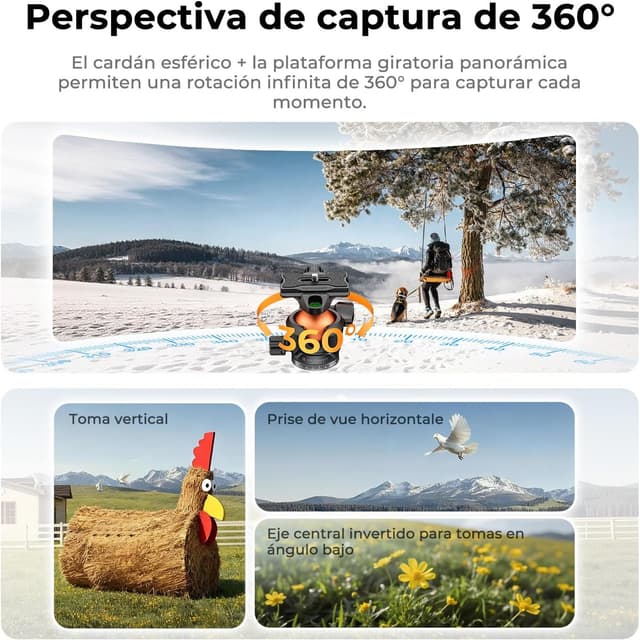 Thumbnail 4 de K&F CONCEPT 187CM Trípode Cámara