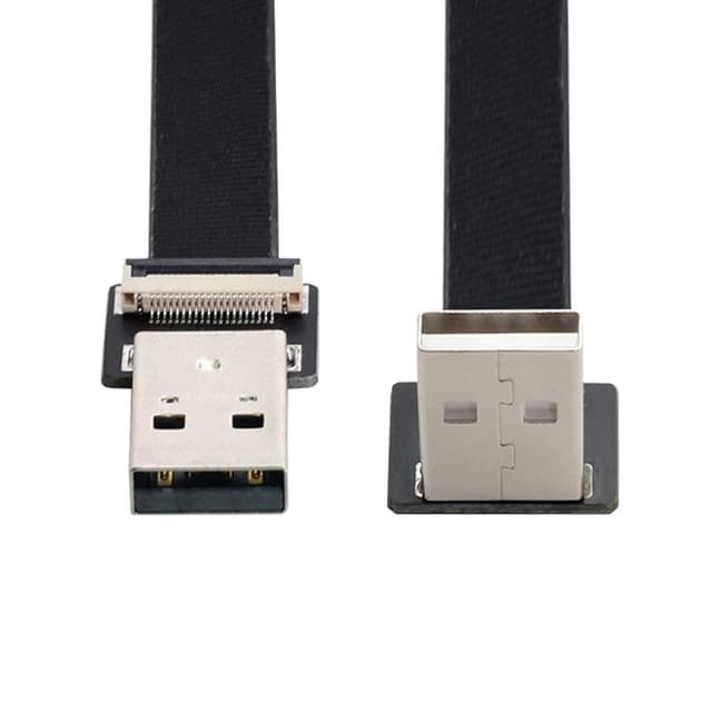 Detalle 2 de USB 2.0 Flachkabel 90° (nach oben abgewinkelt) von chenyang – 20 cm Verlängerung/Adapter zum Anschluss