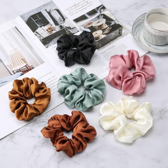 Thumbnail 6 de Lolalet Seide Scrunchies Satin 6er Set