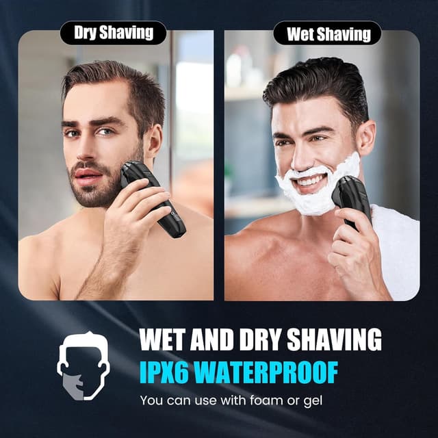 Thumbnail 5 de Brightup Electric Razor Waterproof cordless rotary shaver for men