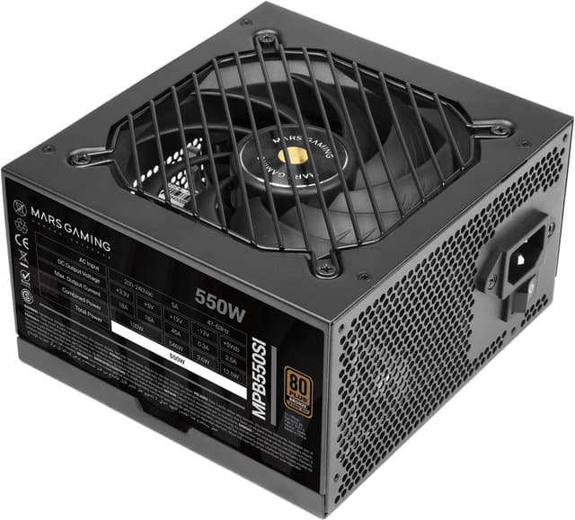 Detalle de Mars Gaming MPB550SI alimentatore ATX 550W 80 Plus Bronze 230V con garanzia 7 anni