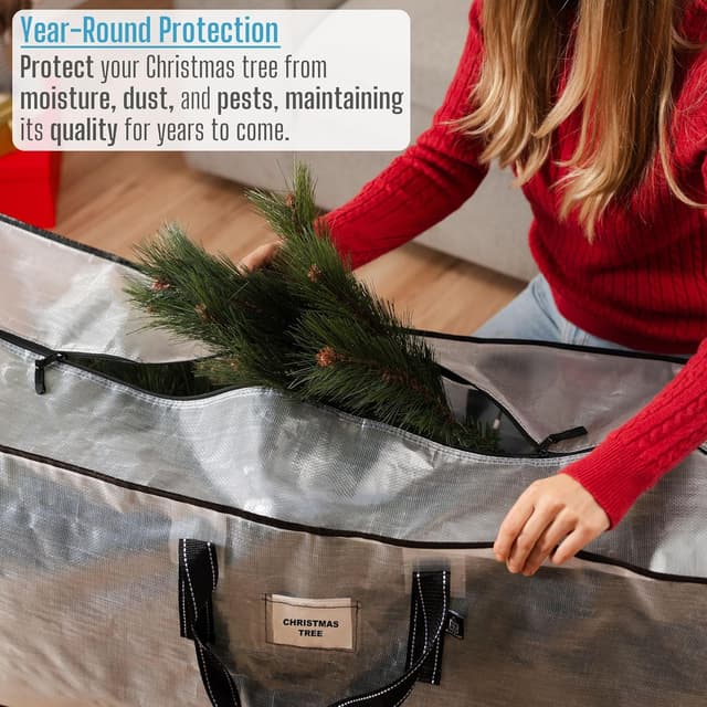 Thumbnail 4 de VENO 2 Pack Clear Christmas Tree Storage Bag 7.5 ft 🎄
