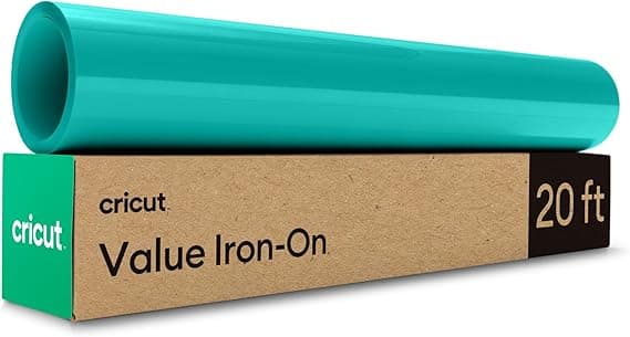 Detalle de Cricut Iron On Teal 6m | Roll de Vinilo Transferible 🌟