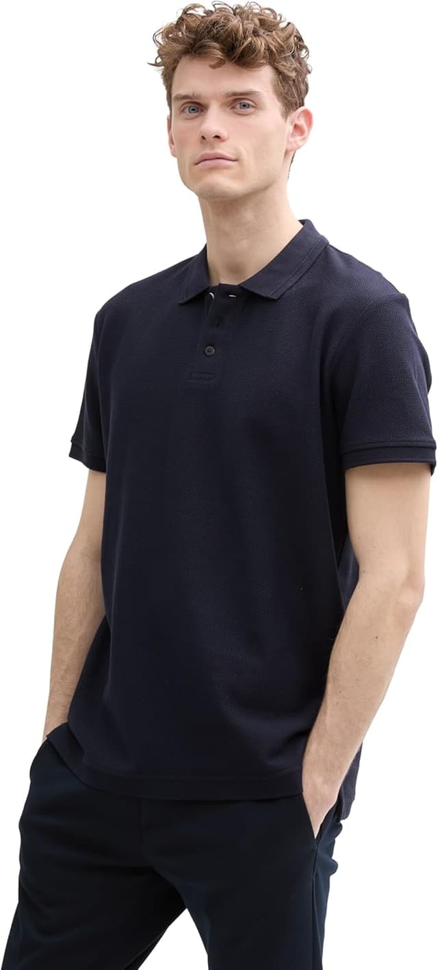 Detalle de Polo uomo TOM TAILOR 1045708 in cotone a tinta unita