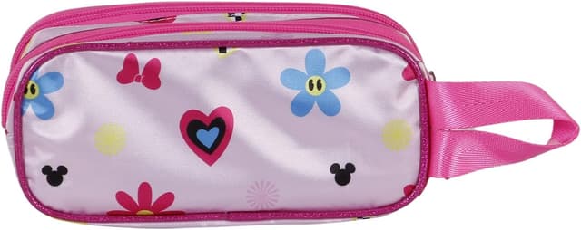 Detalle 2 de Disney Minnie Mouse Floral Estuche Portatodo 3D Rosa 😊