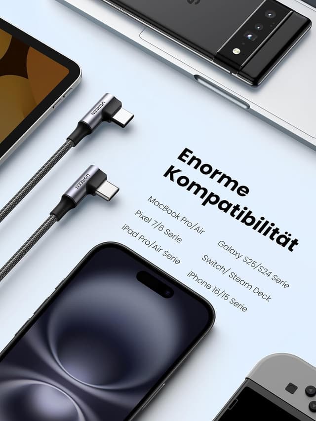 Thumbnail 6 de UGREEN USB C Kabel 100W Winkel 2m