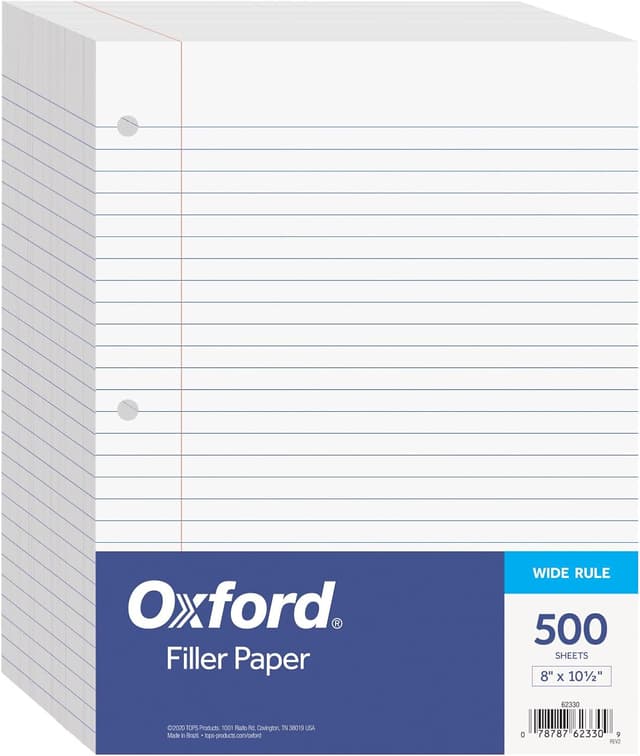 Detalle de Oxford 62330 500-sheet Wide Ruled Paper