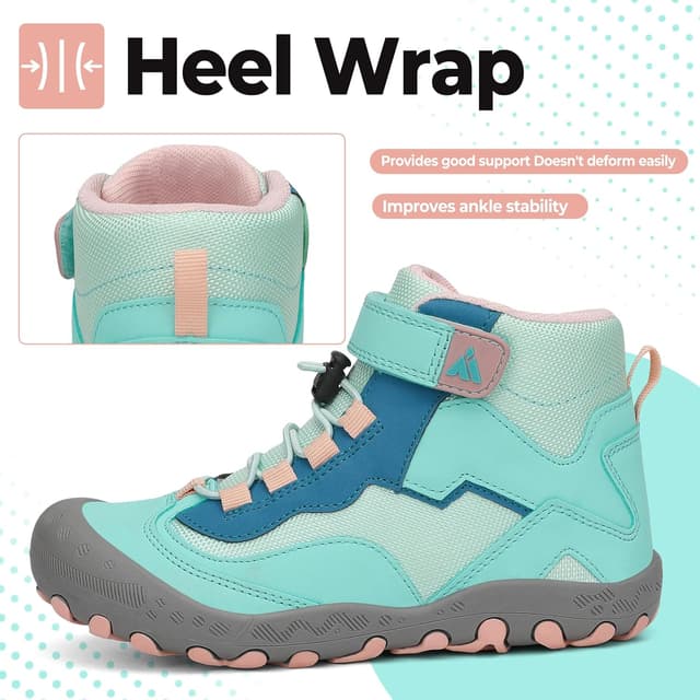 Detalle de Mishansha Kinder Wanderschuhe atmungsaktiv (Gr. 24–38) – Trekkingschuhe für Mädchen & Jungen