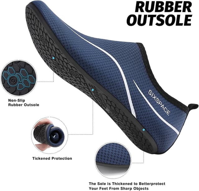 Detalle de Sixspace Barefoot Water Shoes for Men & Women – Lightweight quick-drying aqua shoes for swim, surf and beach use