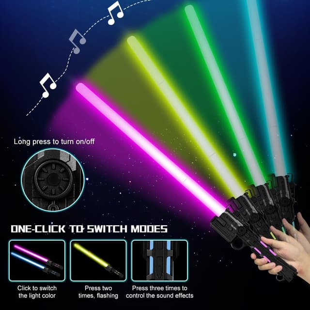 Thumbnail 5 de AYESY 7 Couleurs Sabre Laser rétractable 44-74cm