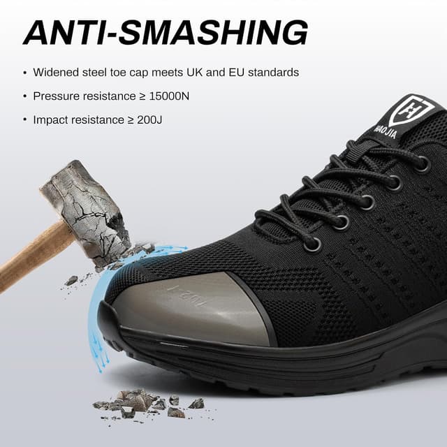 Detalle de Hitopteu steel toe trainers 200J protection