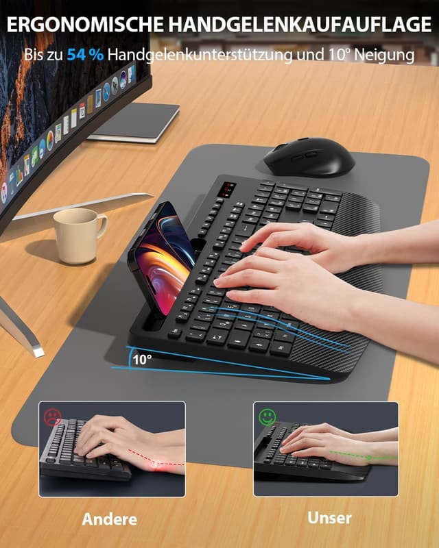 Detalle 2 de Kabelloses Tastatur Maus Set 33 Fuß