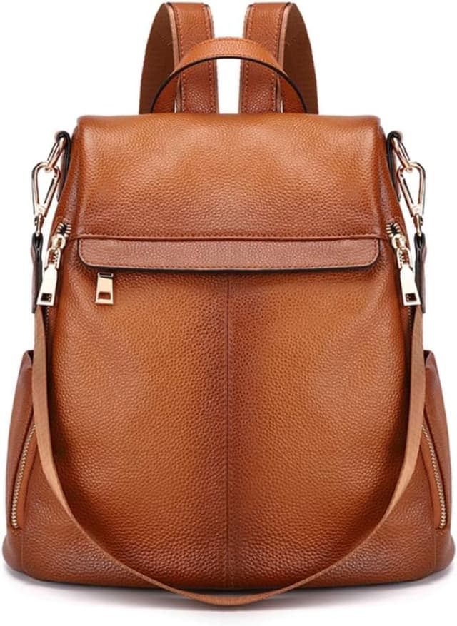 Detalle de Kattee Borsa a tracolla antifurto da donna in vera pelle con scomparti per tablet fino a 11 pollici