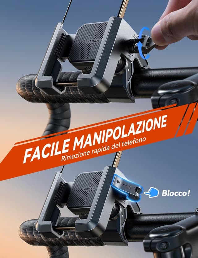 Thumbnail 5 de JOYROOM 2026 Supporto per cellulare moto/bici 4 punti 360°