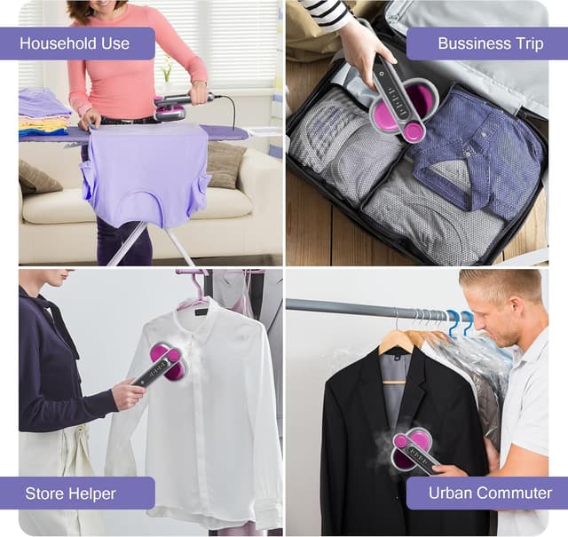 Thumbnail 6 de 1200W Clothes Steamer handheld garment steamer with 2 steam modes and dry iron function (220–240V)