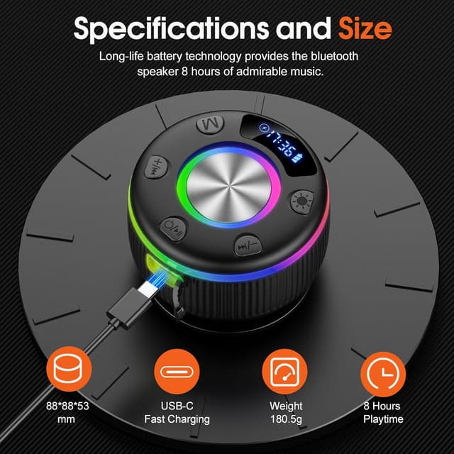 Thumbnail 4 de PRSCFUM Bluetooth Shower Speaker 2025 — Portable speaker