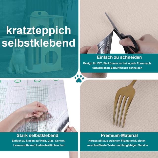 Thumbnail 5 de Katzen Kratzmatte Selbstklebend XXL 200×40 cm