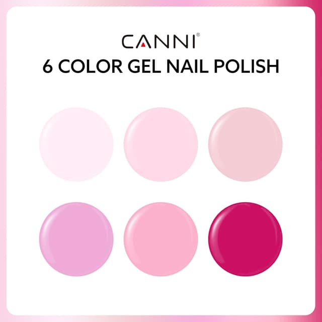 Detalle 2 de CANNI 9ml Hema-Free Gel Nail Polish Set 6pcs