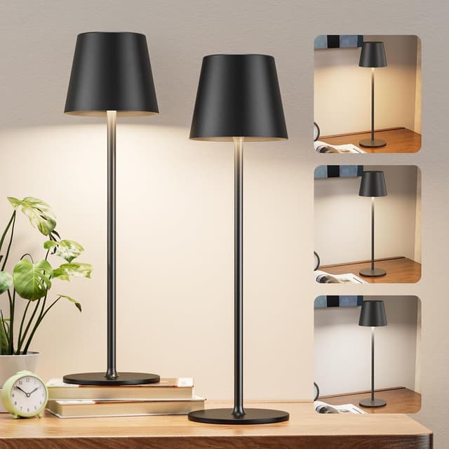 Detalle de Aooshine cordless table lamp set of 2
