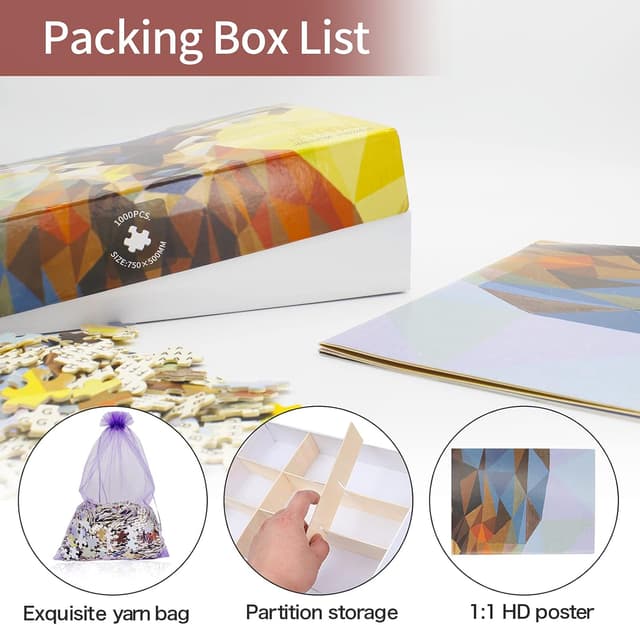 Detalle 2 de Puzzle 1000 Teile Abstrakter Hirsch 750 x 500