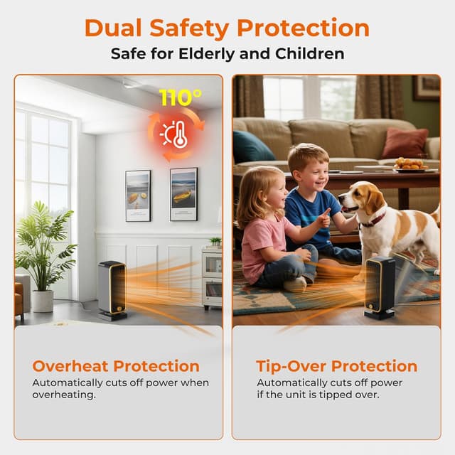 Detalle 2 de Fitabok Electric Heater 900W portable heater