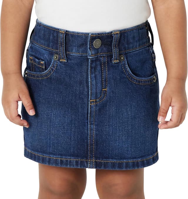 Detalle de Amazon Essentials Girl's Toddler & Girls' Medium Stretch Regular-Fit Denim Skort