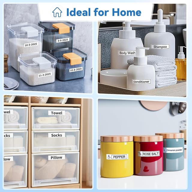 Detalle de MarkField 18er Pack kompatible Dymo LetraTag Etikettenband 12 mm x 4 m (Schwarz auf Weiß)