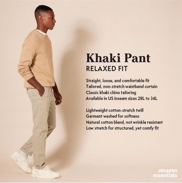Detalle 2 de Amazon Essentials Men’s stretch chino pant
