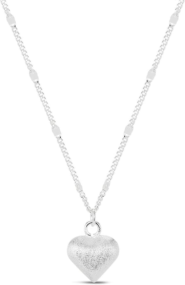 Detalle 2 de Meteorstarry Kette aus 925 Silber für Damen mit Herz-Anhänger (wasserfest) – personalisierte Herzkette