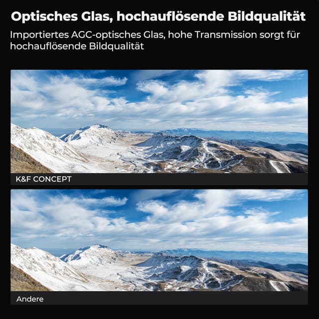 Detalle de K&F CONCEPT UV Filter 62 mm mit Deckel